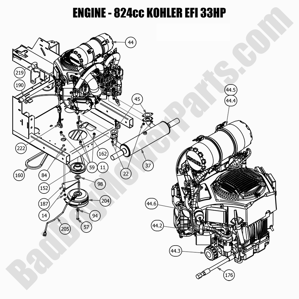 2021 Rogue Engine - 824cc Kohler EFI